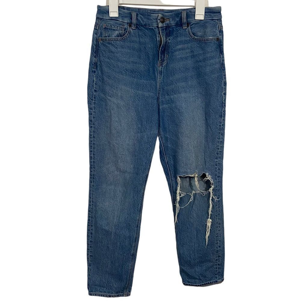 American Eagle Distressed Curvy Mom Jeans